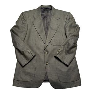 Vintage Burberrys Tweed Two Button Jacket Blazer Sz 40